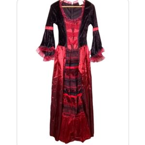 Halloween long sleeve dress red & black small/ medium